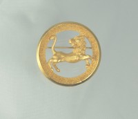 Trifari Gold Plated Leo Brooch - Book Item!